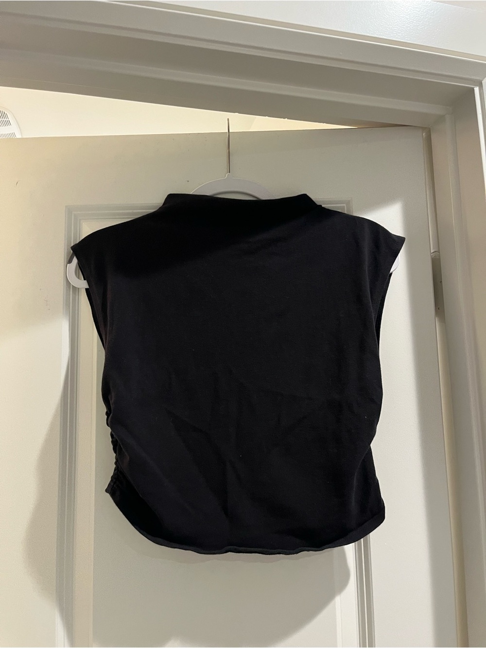Reformation Black Sleeveless Mock Neck Tank